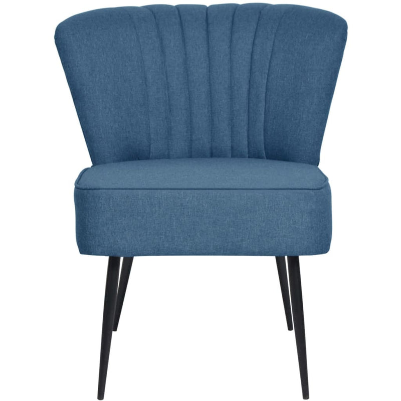 vidaXL Cocktail Chair Blue Fabric
