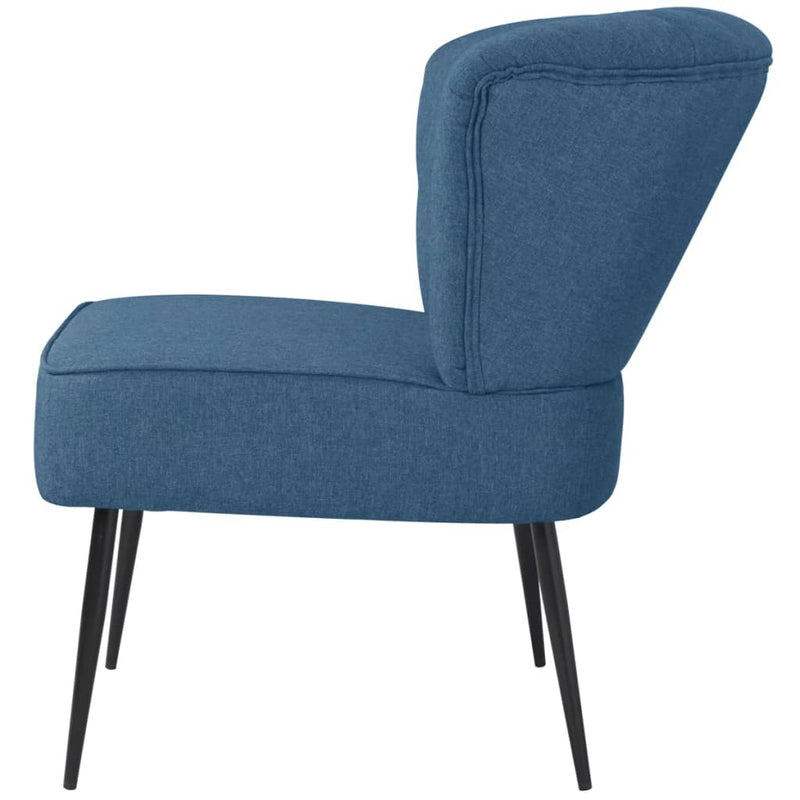 vidaXL Cocktail Chair Blue Fabric