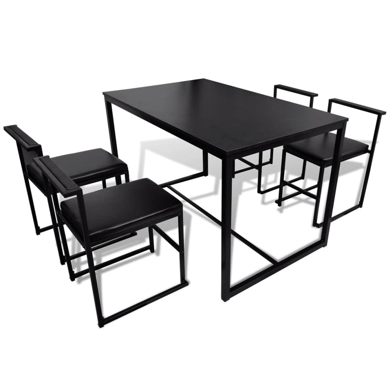 vidaXL 5 Piece Dining Table and Chair Set White