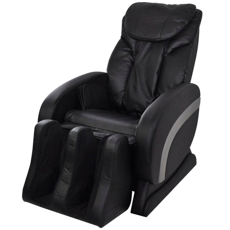 vidaXL Massage Chair Black Faux Leather