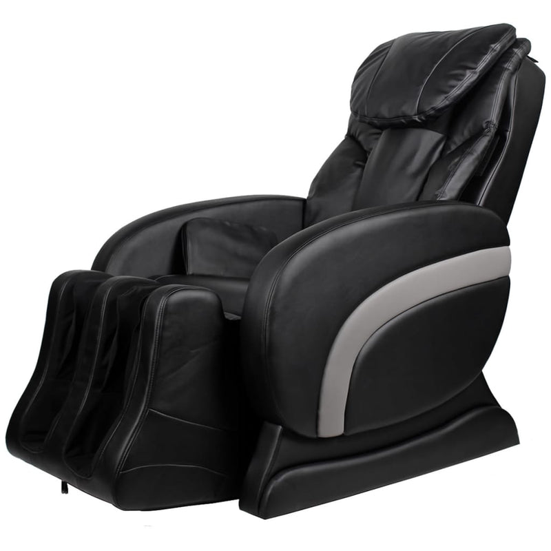 vidaXL Massage Chair Black Faux Leather
