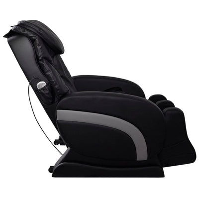 vidaXL Massage Chair Black Faux Leather