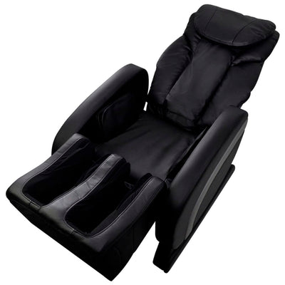 vidaXL Massage Chair Black Faux Leather