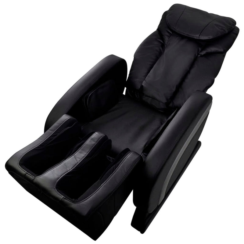 vidaXL Massage Chair Black Faux Leather
