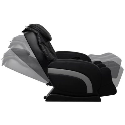 vidaXL Massage Chair Black Faux Leather