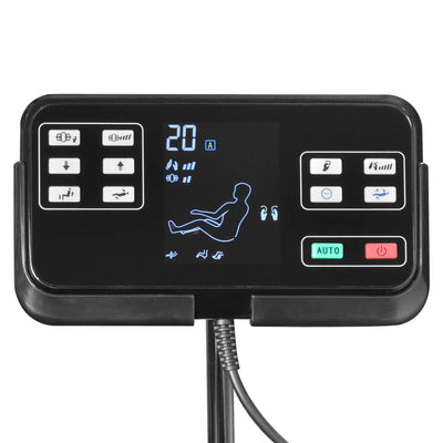 vidaXL Massage Chair with Super Screen Black Faux Leather