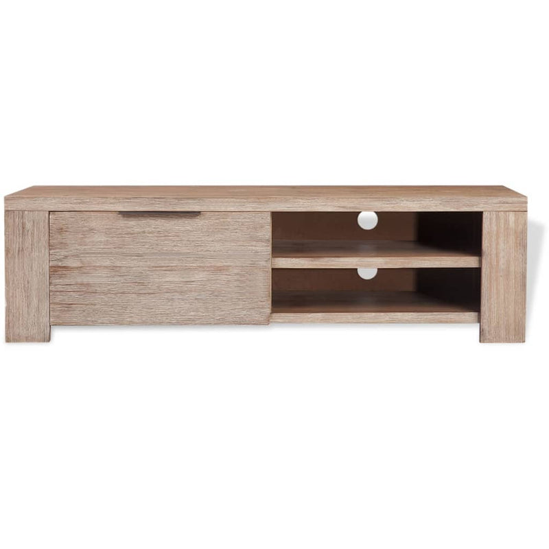 vidaXL TV Cabinet Solid Brushed Acacia Wood 140x38x40 cm