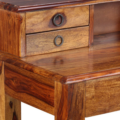 vidaXL Writing Desk with 5 Drawers Solid Sheesham Wood 90x40x90 cm