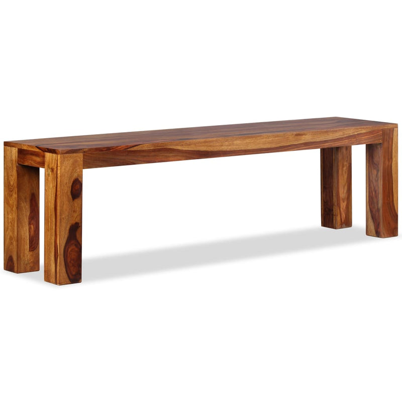 vidaXL Bench Solid Sheesham Wood 110x35x45 cm