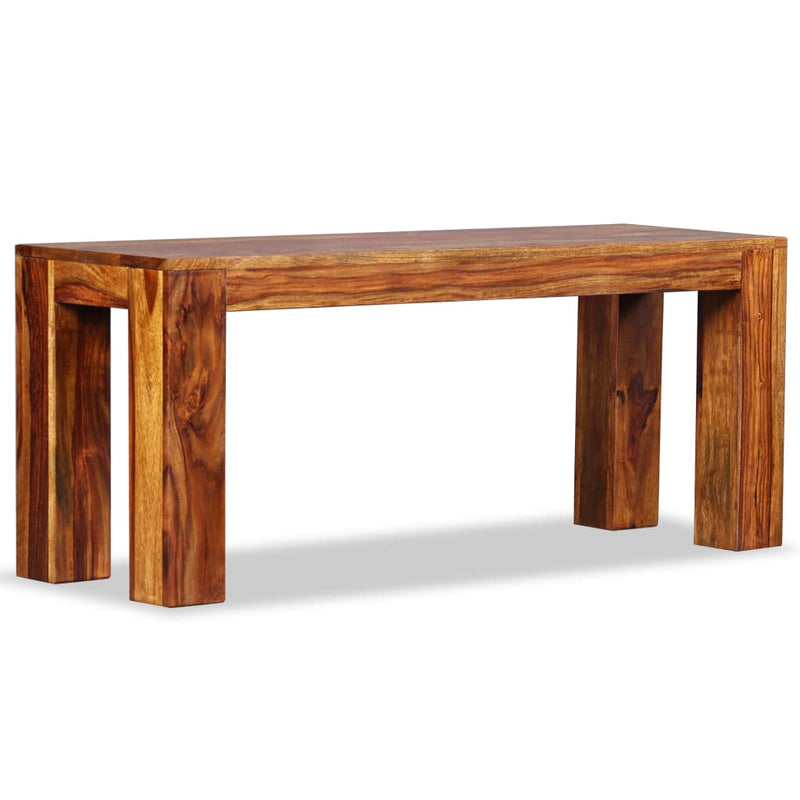 vidaXL Bench Solid Sheesham Wood 110x35x45 cm