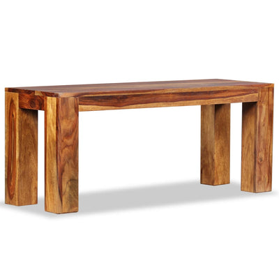vidaXL Bench Solid Sheesham Wood 110x35x45 cm
