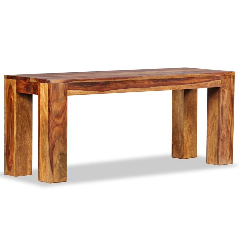 vidaXL Bench Solid Sheesham Wood 110x35x45 cm