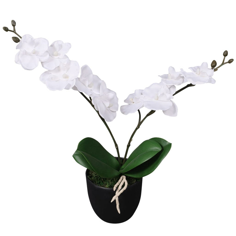 vidaXL Artificial Orchid Plant with Pot 30 cm Red