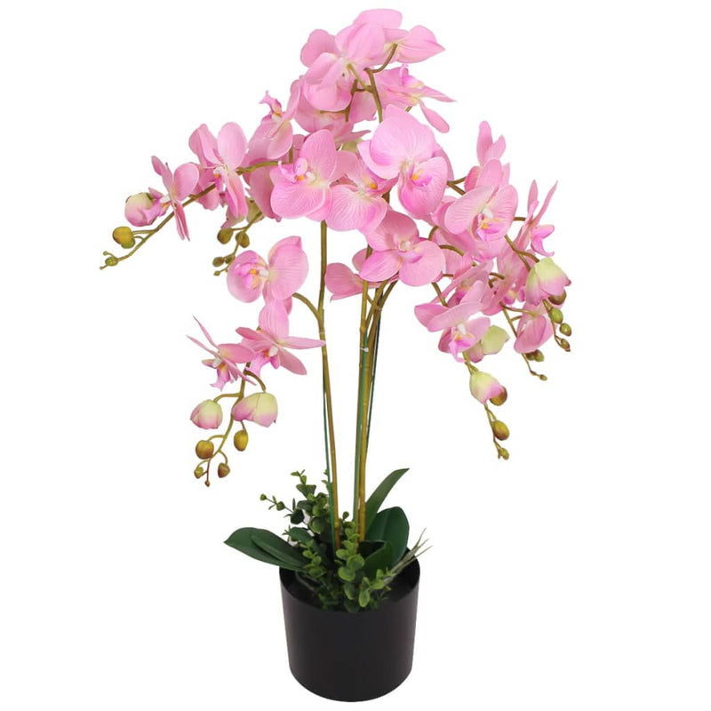 vidaXL Artificial Orchid Plant with Pot 75 cm Pink