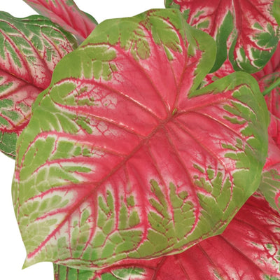 vidaXL Artificial Caladium Plant with Pot 85 cm Green and Red