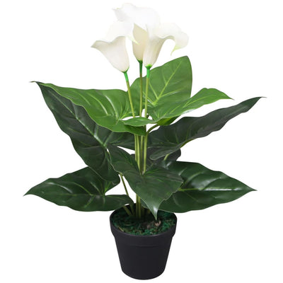 vidaXL Artificial Calla Lily Plant with Pot 45 cm Red and Yellow