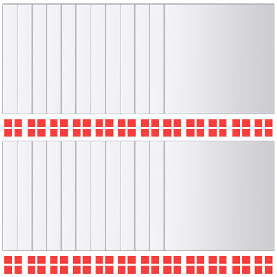 vidaXL 24 pcs Mirror Tiles Square Glass