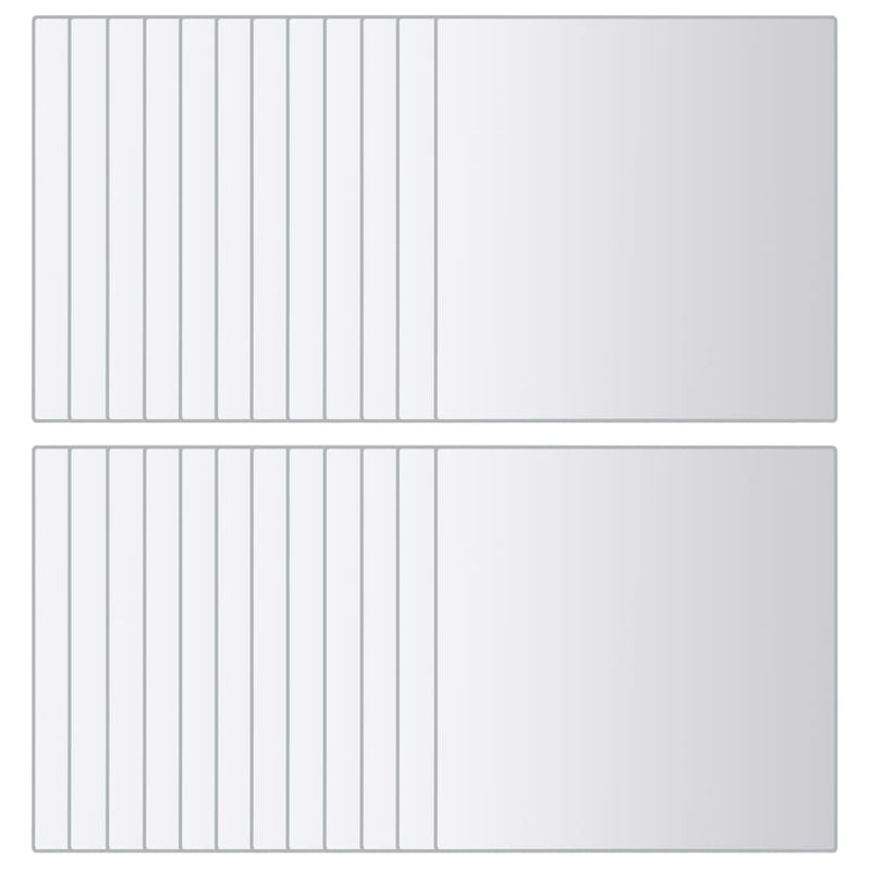 vidaXL 24 pcs Mirror Tiles Square Glass