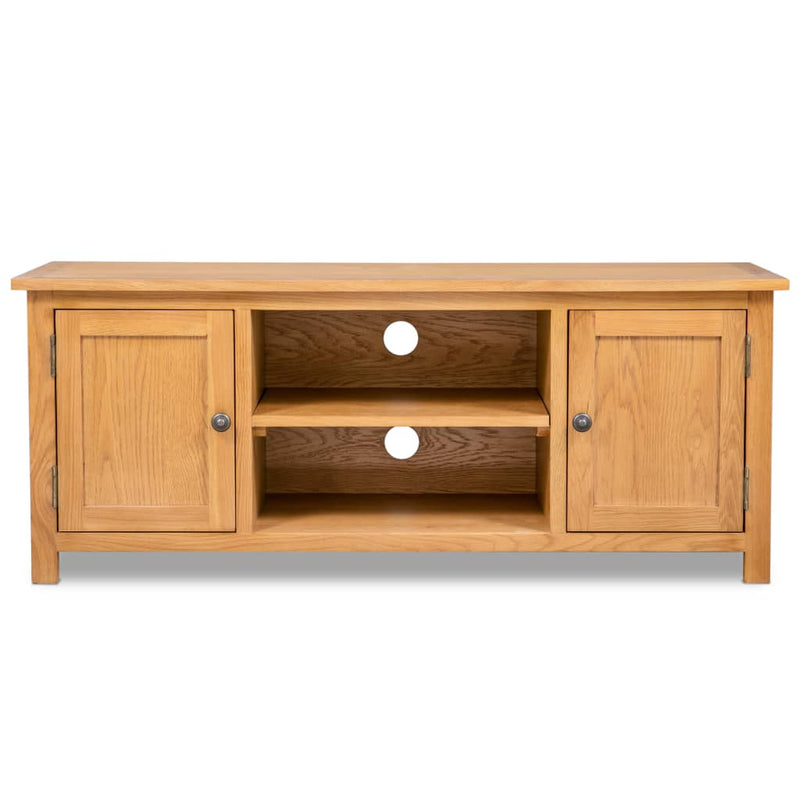 vidaXL TV Cabinet 120x35x48 cm Solid Oak Wood