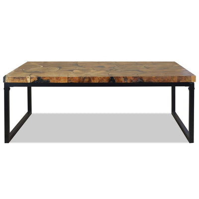 vidaXL Coffee Table Teak Resin 110x60x40 cm