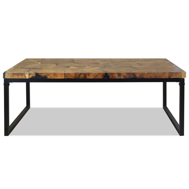 vidaXL Coffee Table Teak Resin 110x60x40 cm
