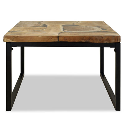 vidaXL Coffee Table Teak Resin 110x60x40 cm
