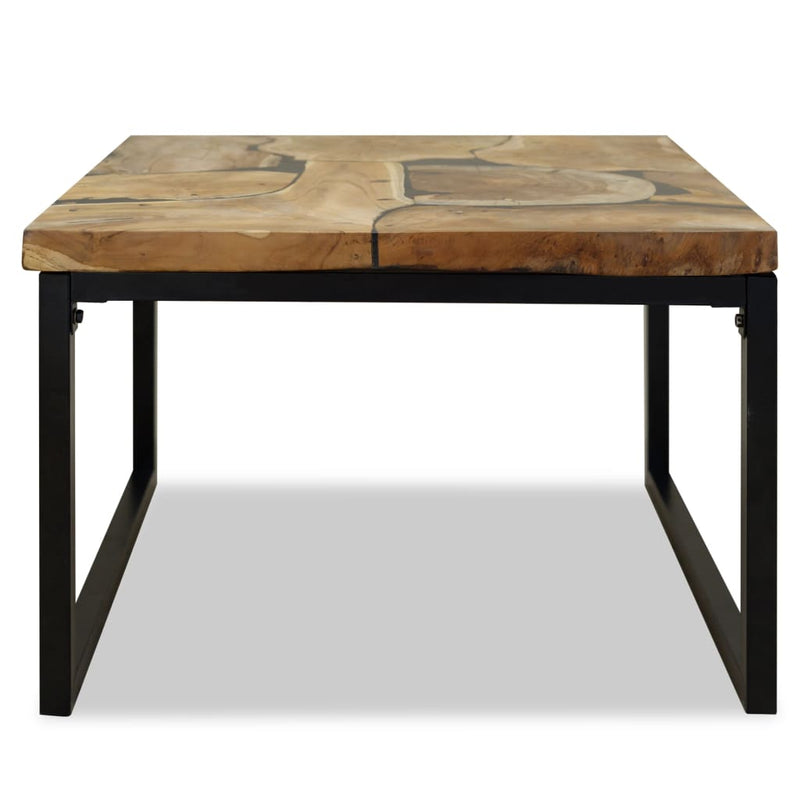 vidaXL Coffee Table Teak Resin 110x60x40 cm