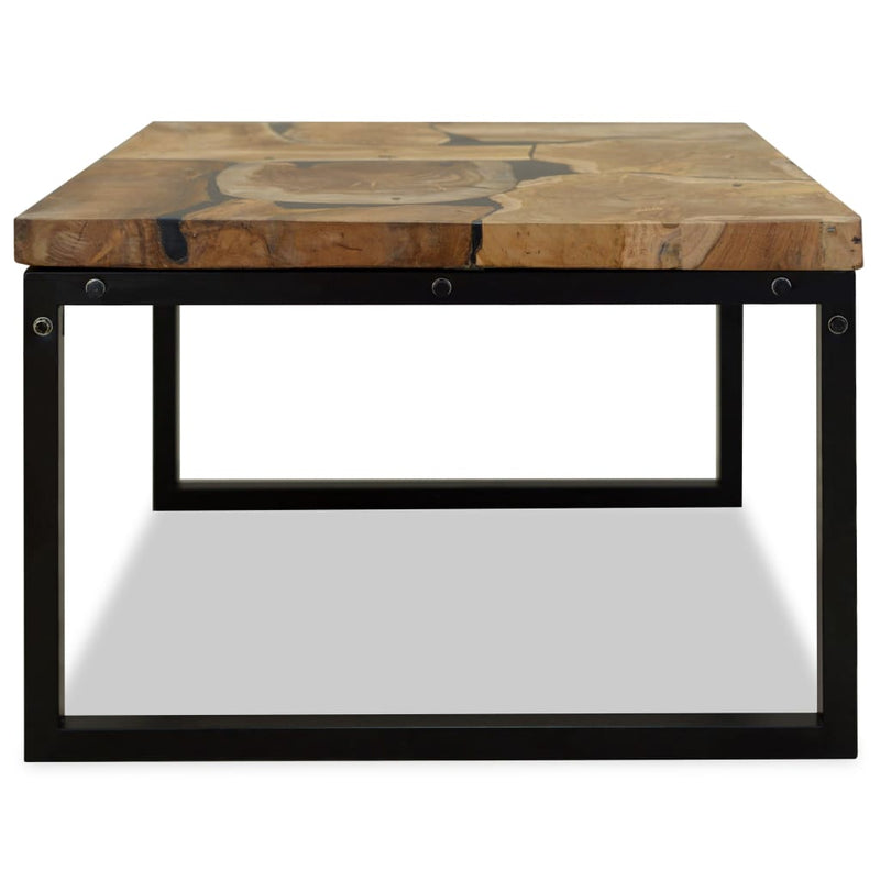 vidaXL Coffee Table Teak Resin 110x60x40 cm