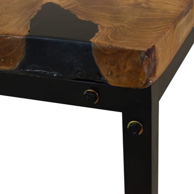 vidaXL Coffee Table Teak Resin 110x60x40 cm