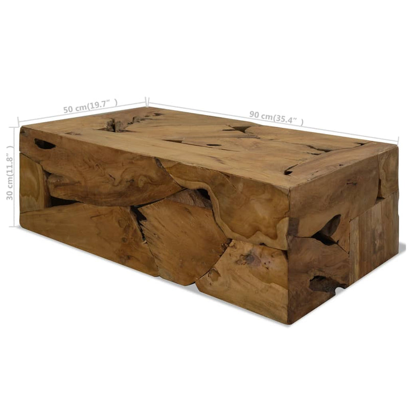 vidaXL Coffee Table 90x50x30 cm Genuine Teak Brown