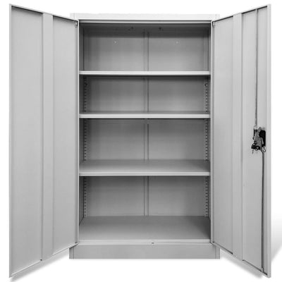 vidaXL Office Cabinet 90x40x140 cm Steel Grey