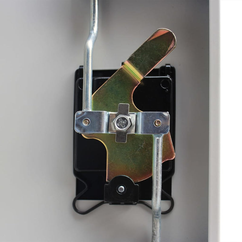 vidaXL Office Cabinet 90x40x140 cm Steel Grey