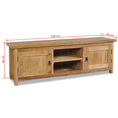 vidaXL TV Cabinet Solid Teak 120x30x40 cm
