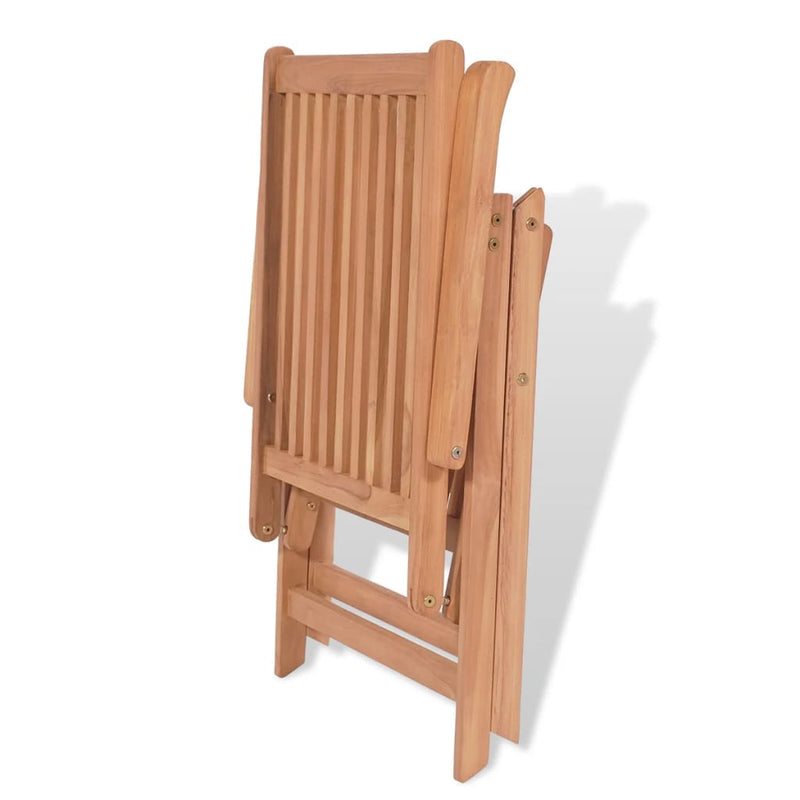 vidaXL Reclining Garden Chair Solid Teak Wood