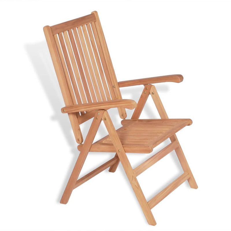 vidaXL Reclining Garden Chairs 2 pcs Solid Teak Wood