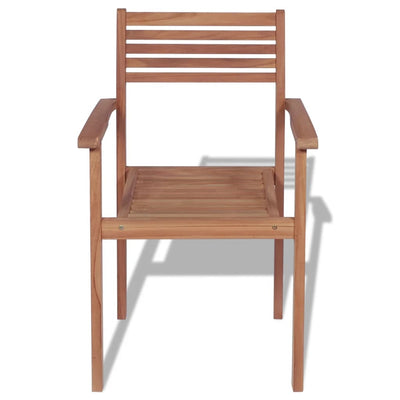 vidaXL Stackable Garden Chairs 4 pcs Solid Teak Wood