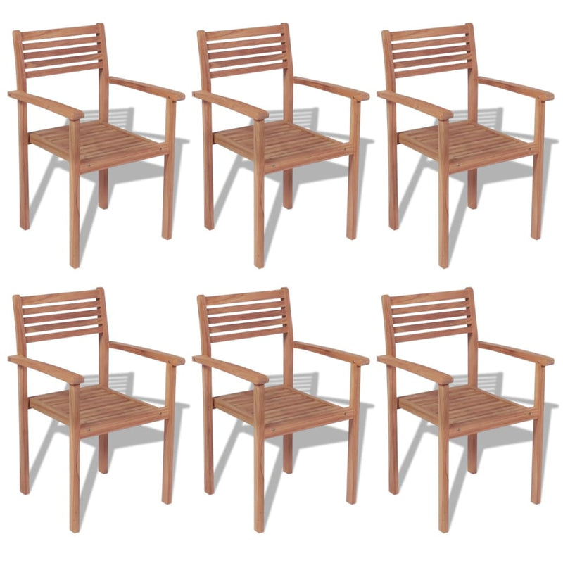 vidaXL 7 Piece Outdoor Dining Set Solid Teak Wood