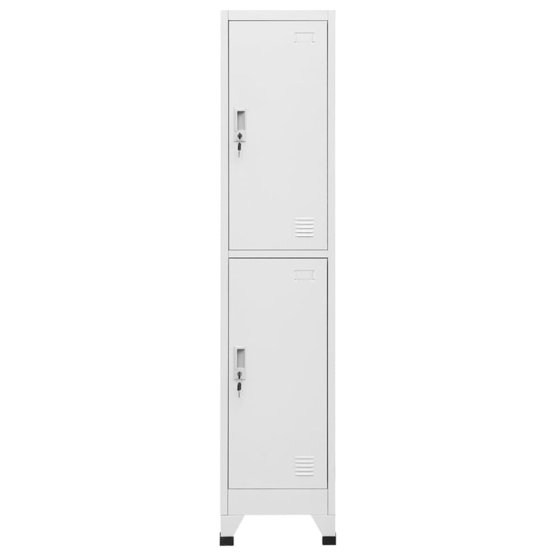 vidaXL Locker Cabinet with 2 Compartments 38x45x180 cm