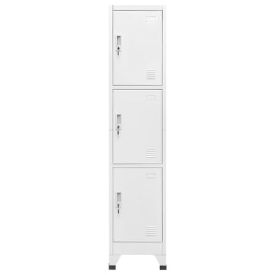 vidaXL Locker Cabinet with 3 Compartments 38x45x180 cm
