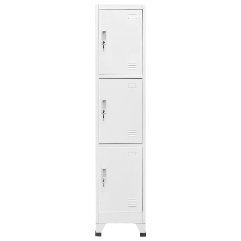 vidaXL Locker Cabinet with 3 Compartments 38x45x180 cm