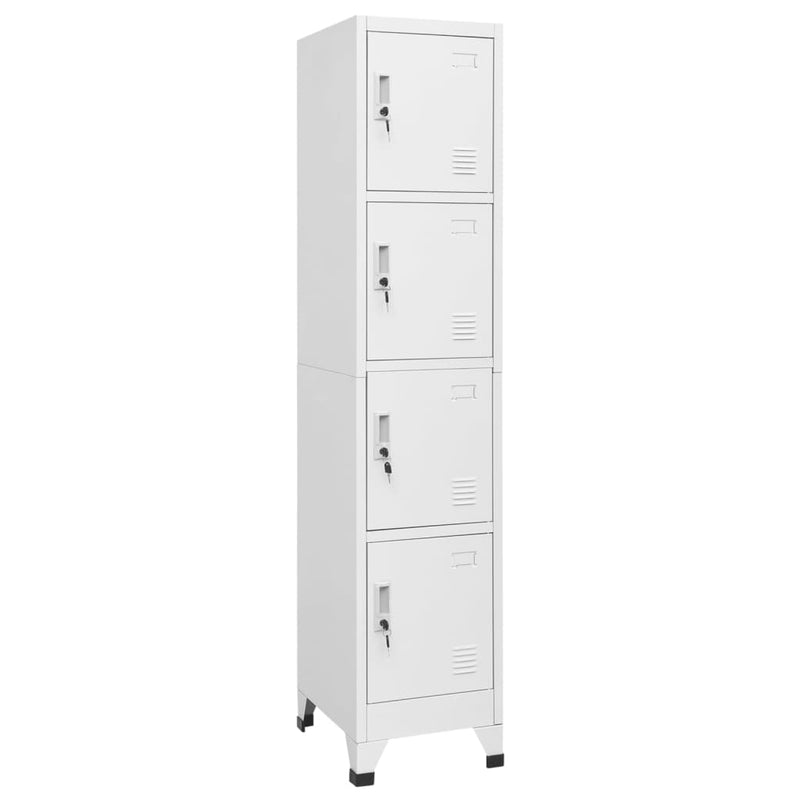 vidaXL Locker Cabinet with 4 Compartments 38x45x180 cm