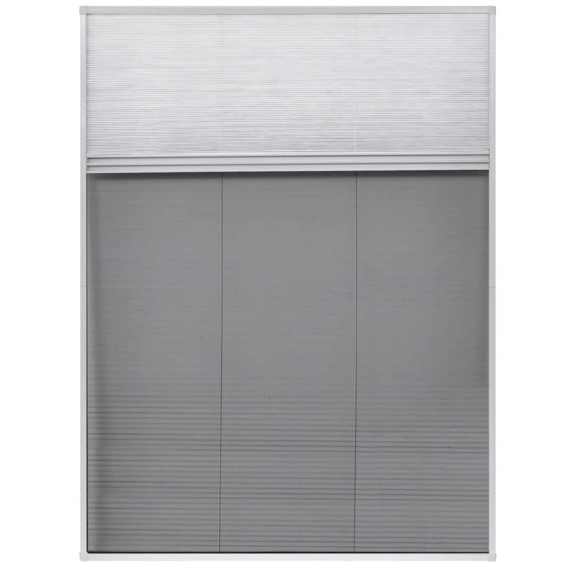 vidaXL Plisse Insect Screen for Windows Aluminium 80x120 cm with Shade