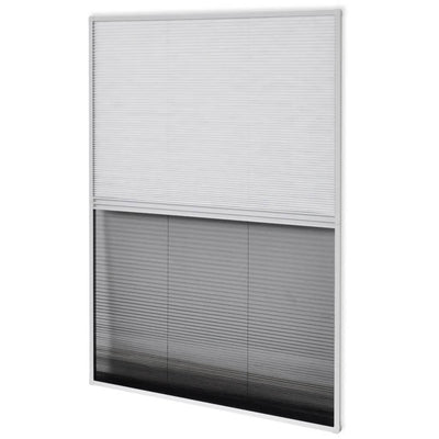 vidaXL Plisse Insect Screen for Windows Aluminium 80x120 cm with Shade