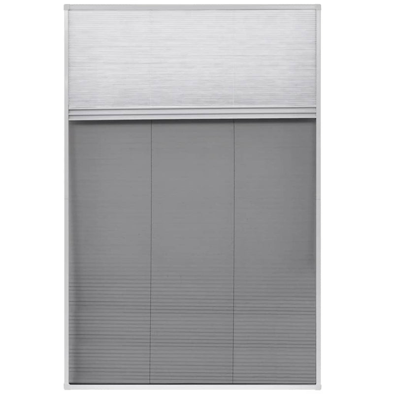 vidaXL Plisse Insect Screen for Windows Aluminium 80x120 cm with Shade