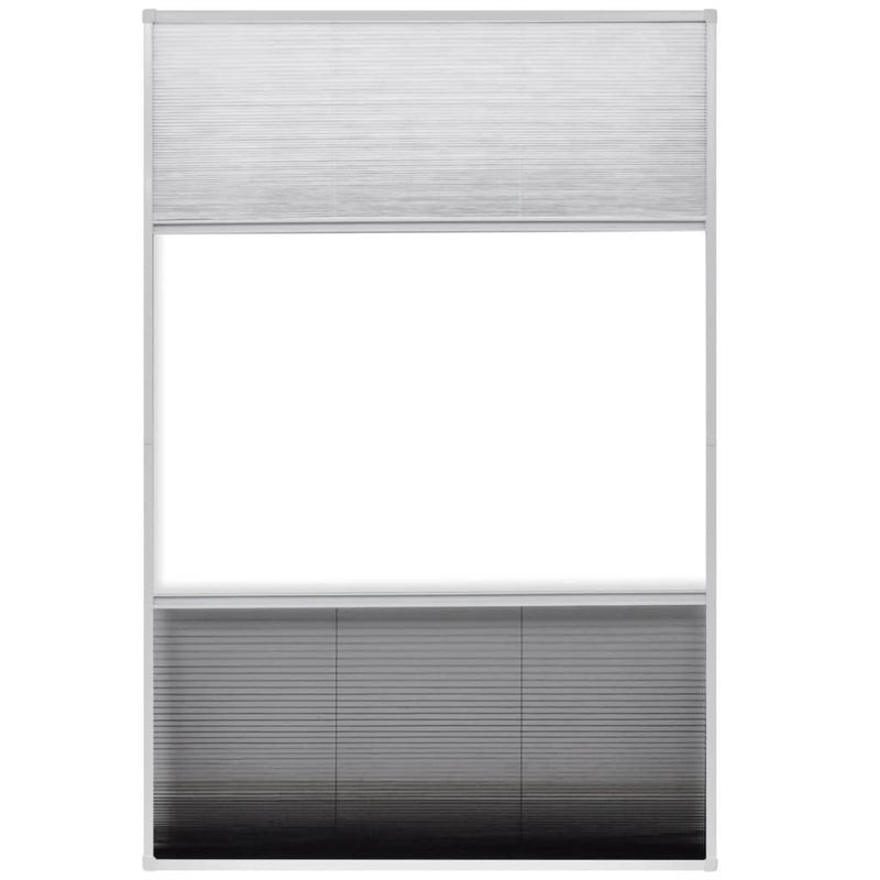 vidaXL Plisse Insect Screen for Windows Aluminium 80x120 cm with Shade
