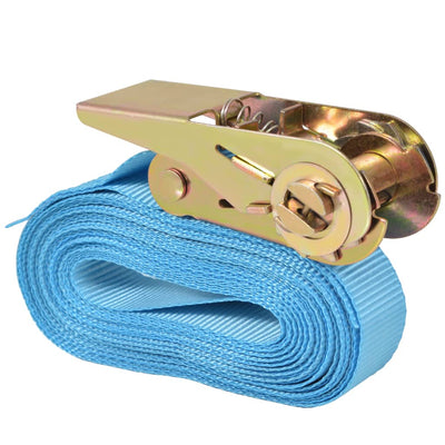 vidaXL Ratchet Tie Down Straps 4 pcs 0.8 Tonnes 6mx25mm Blue