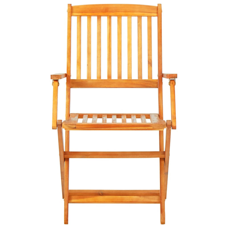 vidaXL 9 Piece Folding Outdoor Dining Set Solid Acacia Wood