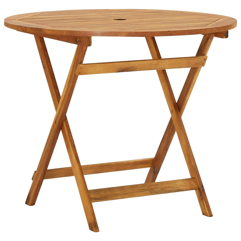 vidaXL 5 Piece Folding Outdoor Dining Set Solid Acacia Wood