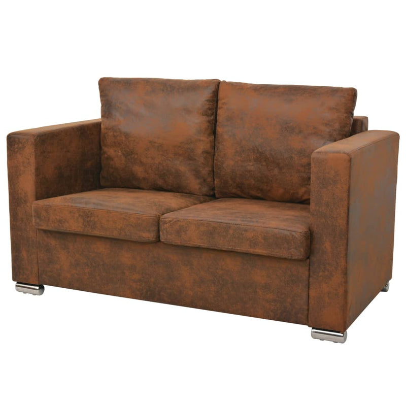 vidaXL 2-Seater Sofa 137x73x82 cm Artificial Suede Leather