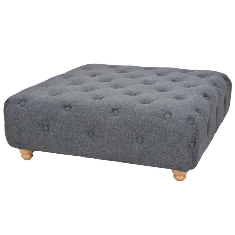 vidaXL Pouffe Fabric 80x80x30 cm Dark Grey